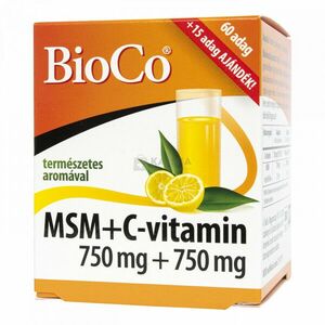 BioCo Msm 750 mg + C-vitamin 750 mg italpor 75 tasak kép