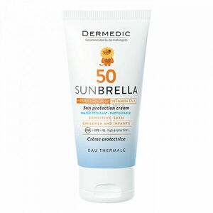 Dermedic Sunbrella Baby napfényvédő SPF50 arckrém 1 hónapos kortól 50 ml kép