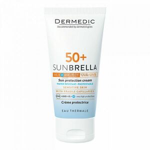 Dermedic Sunbrella fényvédő SPF50+ arckrém rosaceás bőrre 50 ml kép