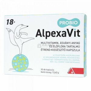 AlpexaVit ProBio 18+ kapszula felnőtteknek 18 éves kortól 30 db kép