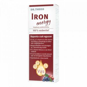 Dr. Theiss Iron energy folyékony étrend-kiegészítő vassal és vitaminokkal, édesítőszerrel 250 ml kép