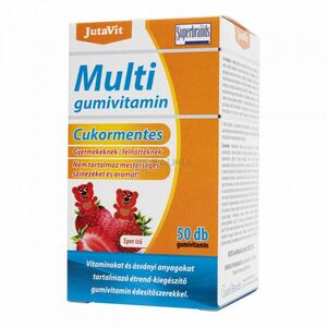 JutaVit Multi cukormentes gumivitamin eper ízű 50 db kép