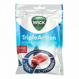Wick Triple Action cukormentes torokcukorka 72 g kép