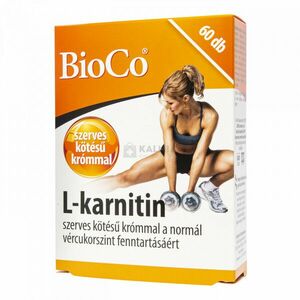 BioCo L-Karnitin 500 mg szerves kötésű krómmal fogyókúrázóknak kapszula 60 db kép