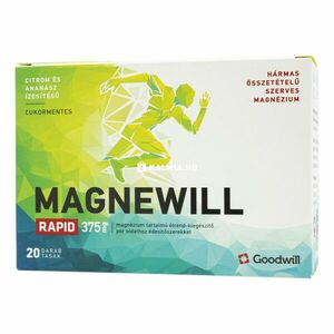 Magnewill Rapid 375 mg magnézium italpor citrom-ananász 20 db kép