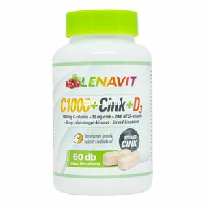 Lenavit C-vitamin 1000 mg + szerves cink + D3-vitamin + csipkebogyó filmtabeltta 60 db kép