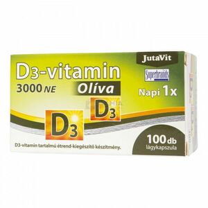 JutaVit D3-vitamin 3000 NE 100 db Olíva lágykapszula kép