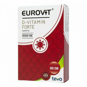 Eurovit D-vitamin forte 3000NE étrend-kiegészítő tabletta 60 db kép