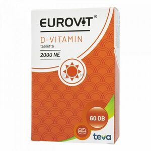 Eurovit D-vitamin 2000NE étrend-kiegészítő tabletta 60 db kép