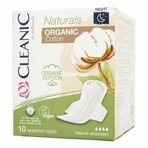 Cleanic Naturals Organic Cotton éjszakai egészségügyi betét 10 db kép