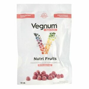 Vegnum NutriFruits piros gyümölcs élőflórás gumigyümölcs 30 db kép