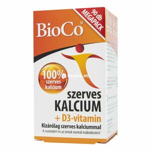 BioCo szerves kalcium + D3-vitamin filmtabletta 90 db kép