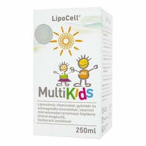 LipoCell Multikids szirup őszibarack ízű 250 ml kép