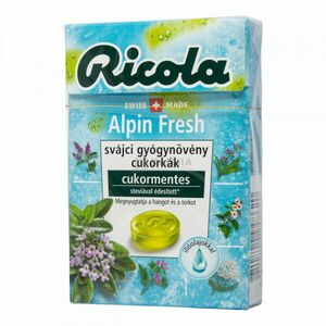 Ricola Alpin Fresh gyógynövényes cukormentes cukorka 40 g kép