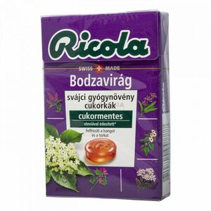 Ricola Bodzavirág ízű gyógynövényes cukorka 40 g kép