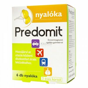 Predomit Kids étrendkiegészítő nyalóka gyömbérrel 6 db kép