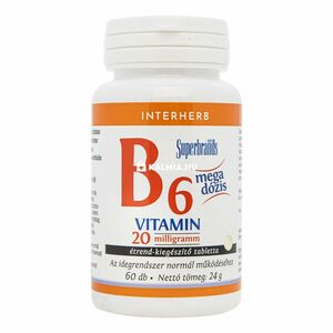 Interherb B6-vitamin 20 mg tabletta 60 db kép
