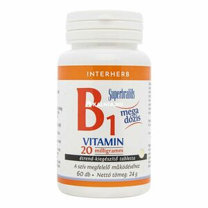 Interherb B1-vitamin 20 mg tabletta 60 db kép