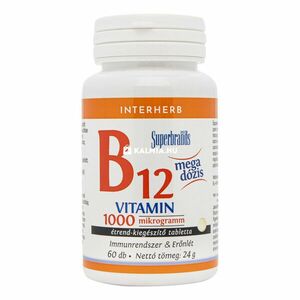 Interherb B12-vitamin 1000 mcg tabletta 60 db kép