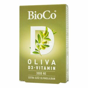 BioCo Oliva D3-vitamin 3000NE lágyzselatin kapszula 60 db kép