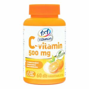 1x1 Vitamin C-vitamin 500 mg narancs ízű rágótabletta 60 db kép