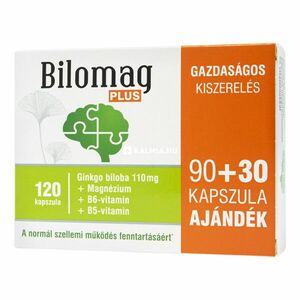Bilomag Plus ginkgo biloba kivonatot tartalmazó kapszula 110 mg 90 db + 30 db kép