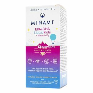 Minami EPA + DHA Liquid Kids + D3-vitamin folyadék 100 ml kép