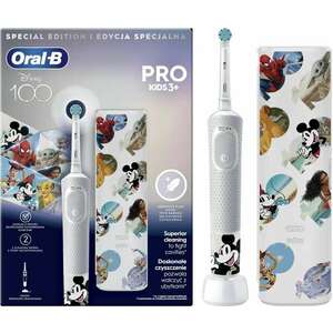 Oral-B Pro Kids 3+ Disney 100 Elektromos Fogkefe, Szürke-Fehér kép