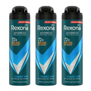 Rexona Men Advanced Protection férfi Dezodor Cobalt Dry 3x150ml kép