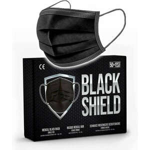 50 darabos Black Shield Antibakteriális Egyszer Használatos Orvos... kép