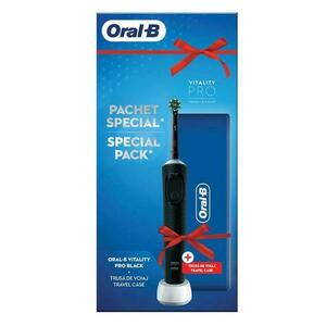 Fogápoló Csomag - Elektromos Fogkefe - Oral-B Vitality Pro + Utazókészlet, Fekete, 1 darab kép