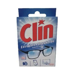Nedves Szemüvegtörlők - Clin Extra Soft Streak Free Powerful Cleaning, 14 db. kép