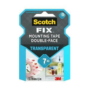 Átlátszó dupla ragasztószalag a rögzítéshez - 3M Scotch Fix Tansparent Mounting Tape Double-Face, 7 kg, 19 mm x 1.5 m, 1 db. kép