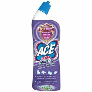 Virágos illatú fehérítő és WC mosószer - ACE Ultra Power Gel Bleach + Detergent Floral Parfume, 750 ml kép