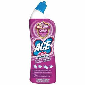 Levendula Illatú Fehérítő és WC Mosószer - ACE Ultra Power Gel Bleach + Detergent Lavender Parfume, 750 ml kép