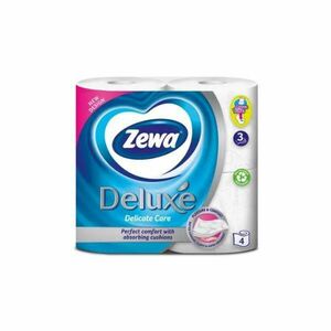 Gyengéd Toalettpapír, 3 Rétegű - Zewa Deluxe Delicate Care, 4 tekercs kép