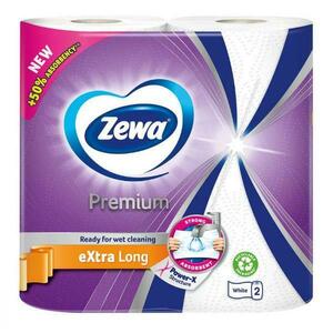 Extra Hosszú Konyhai Papírtörlő, 2 Rétegű - Zewa Premium Extra Long White, 2 tekercs kép