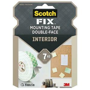 Dupla ragasztószalag beltéri rögzítéshez - 3M Scotch Fix Mounting Tape Double-Face Interior, 7 kg, 19 mm x 5 m kép
