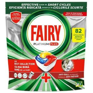 Mosogatószer Kapszulák Mosogatógépekhez - Fairy Platinum Plus Anti-Dull All in One, 82 kapszula kép