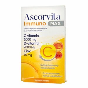 Ascorvita Immuno max bevont tabletta 30 db kép
