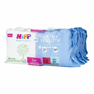 HiPP Babysanft Ultra Sensitive nedves törlőkendő 5 x 48 db kép
