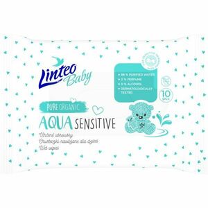 Linteo Baby Aqua Sensitive finom nedves törlőkendők gyermekeknek 10 db kép