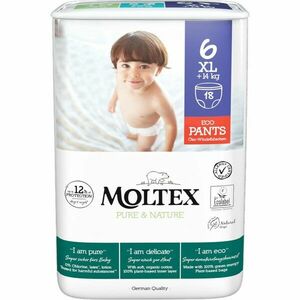 Moltex Pure & Nature XL Size 6 eldobható nadrágpelenkák 14+ kg 18 db kép