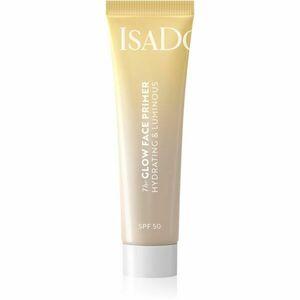 IsaDora Glow Face Primer Hydrating & Luminous Egységesítő sminkalap élénk és hidratált bőr SPF 50 30 ml kép
