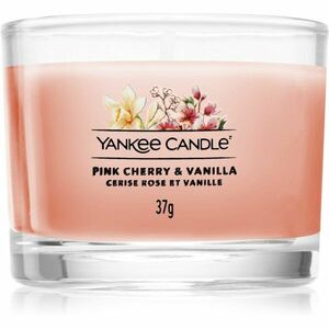 Yankee Candle Pink Cherry & Vanilla viaszos gyertya glass 37 g kép