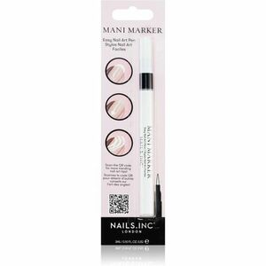 Nails Inc. Mani Marker díszítő körömlakk applikációs ceruza árnyalat White 3 ml kép