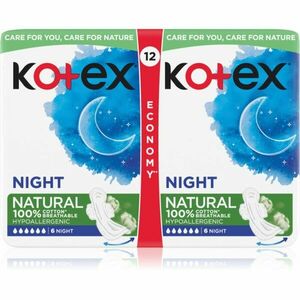 Kotex Natural Night egészségügyi betétek 12 db kép