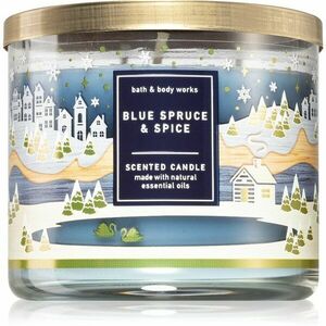 Bath & Body Works Blue Spruce & Spice illatgyertya 411 g kép