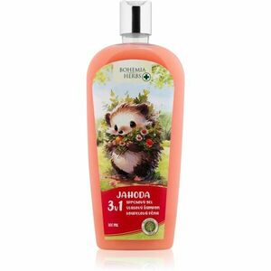Bohemia Gifts & Cosmetics Bohemia Herbs Strawberry buborékos fürdő és tisztító gél 500 ml kép