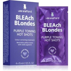 Lee Stafford Bleach Blondes Purple Toning Hot Shots hajápolás semlegesíti a sárgás tónusokat 4x15 ml kép